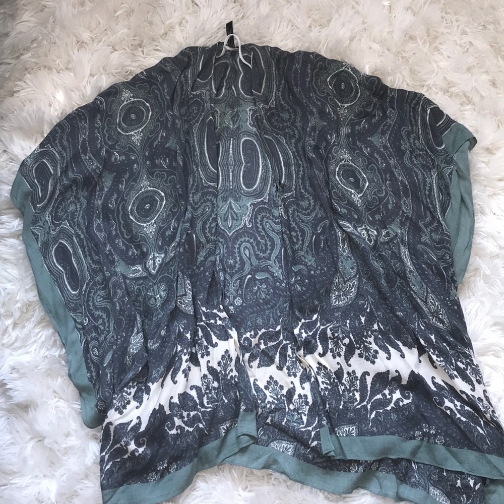 Draped open kimono